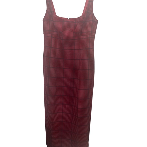 ANTHROPOLOGIE, SZ 8, RED/BLACK, SLEEVELESS, ZIP UP DRESS. NWT - Picture 10 of 11